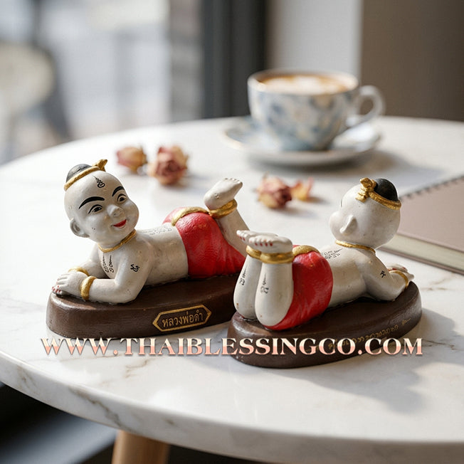 👦 Sacred "Kuman Chaosua Noi" (The Little Tycoon) – 8-Inch Altar Edition: Luang Pho Dam, Wat Phraphutthabat Rattana Khiri (2014) – The Earth-Energy Engine for Absolute Wealth, Supernatural Trade, and Sovereign Success!