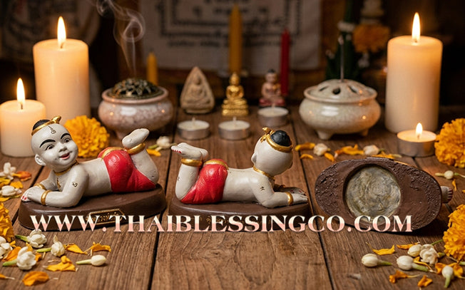 👦 Sacred "Kuman Chaosua Noi" (The Little Tycoon) – 8-Inch Altar Edition: Luang Pho Dam, Wat Phraphutthabat Rattana Khiri (2014) – The Earth-Energy Engine for Absolute Wealth, Supernatural Trade, and Sovereign Success!