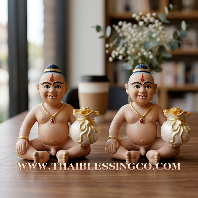 👦 Sacred "Kuman Chaosua Noi" (The Little Tycoon) – Painted Altar Edition: Ajarn Weerathep Yan Khru Prasit (2017) – The Mystical Financial Engine for Rapid Wealth, Market Intuition, and Sovereign Protection!