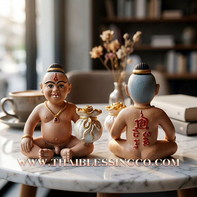 👦 Sacred "Kuman Chaosua Noi" (The Little Tycoon) – Painted Altar Edition: Ajarn Weerathep Yan Khru Prasit (2017) – The Mystical Financial Engine for Rapid Wealth, Market Intuition, and Sovereign Protection!