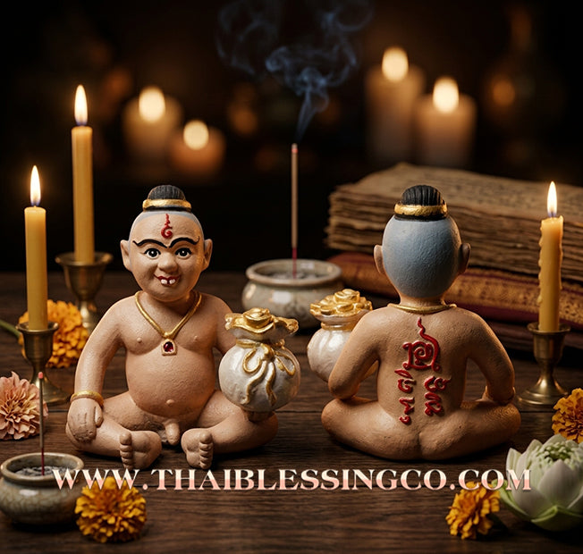 👦 Sacred "Kuman Chaosua Noi" (The Little Tycoon) – Painted Altar Edition: Ajarn Weerathep Yan Khru Prasit (2017) – The Mystical Financial Engine for Rapid Wealth, Market Intuition, and Sovereign Protection!
