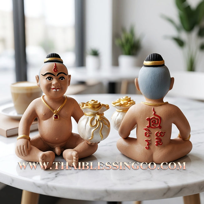 👦 Sacred "Kuman Chaosua Noi" (The Little Tycoon) – Painted Altar Edition: Ajarn Weerathep Yan Khru Prasit (2017) – The Mystical Financial Engine for Rapid Wealth, Market Intuition, and Sovereign Protection!