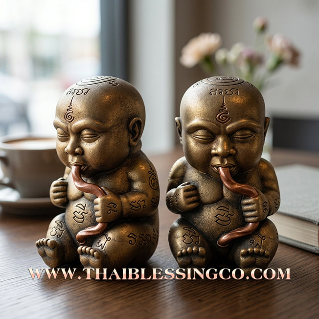👦 Sacred "Kuman Dut-Sap Rap-Chok" (The Wealth-Sucking & Luck-Receiving Kumara) – Altar Edition: Luang Pu Nen Kaeo Khamphiro, Wat Udom Praison (2023) – The Relentless Spiritual Engine for Continuous Cash Flow and Absolute Abundance!