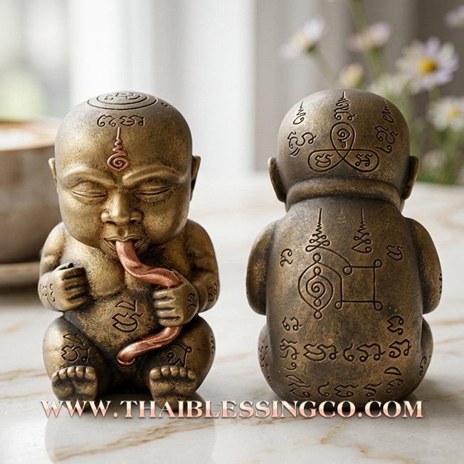 👦 Sacred "Kuman Dut-Sap Rap-Chok" (The Wealth-Sucking & Luck-Receiving Kumara) – Altar Edition: Luang Pu Nen Kaeo Khamphiro, Wat Udom Praison (2023) – The Relentless Spiritual Engine for Continuous Cash Flow and Absolute Abundance!