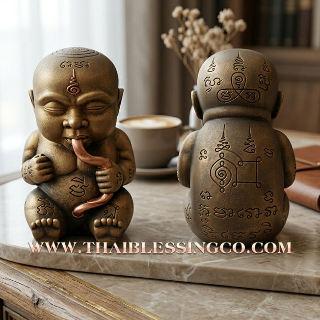 👦 Sacred "Kuman Dut-Sap Rap-Chok" (The Wealth-Sucking & Luck-Receiving Kumara) – Altar Edition: Luang Pu Nen Kaeo Khamphiro, Wat Udom Praison (2023) – The Relentless Spiritual Engine for Continuous Cash Flow and Absolute Abundance!