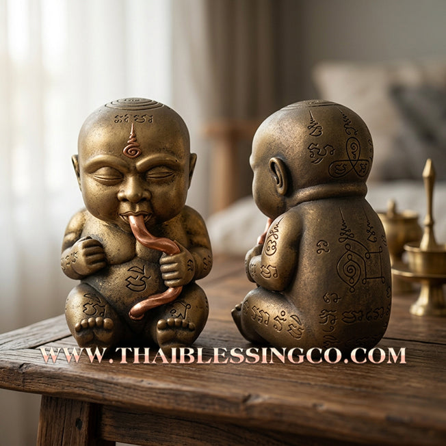 👦 Sacred "Kuman Dut-Sap Rap-Chok" (The Wealth-Sucking & Luck-Receiving Kumara) – Altar Edition: Luang Pu Nen Kaeo Khamphiro, Wat Udom Praison (2023) – The Relentless Spiritual Engine for Continuous Cash Flow and Absolute Abundance!