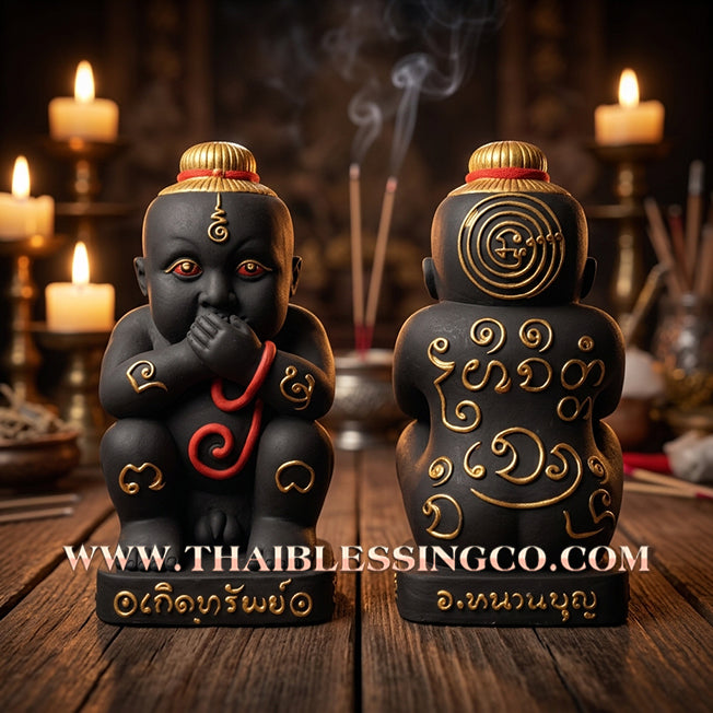 ✨🔥 Sacred "Kuman Dut Rok Koet Sap" (The Child Deity of Manifested Wealth) – Altar Statue: Arjan Nan Boon, Mahamon Sitthacharn (2025) – The High-Velocity Engine for Infinite Sustenance, Market Dominance, and Unstoppable Prosperity!