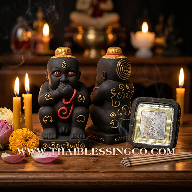✨🔥 Sacred "Kuman Dut Rok Koet Sap" (The Child Deity of Manifested Wealth) – Altar Statue: Arjan Nan Boon, Mahamon Sitthacharn (2025) – The High-Velocity Engine for Infinite Sustenance, Market Dominance, and Unstoppable Prosperity!