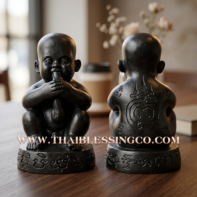 🔥 Sacred "Kuman Dut Rok" (The Child Deity of Perpetual Sustenance) – Altar Statue: Luang Phor Suea, Wat Don Yai Phuean, Sing Buri (2013) – The Infinite Engine for Rapid Wealth, Market Dominance, and Unstoppable Good Fortune!