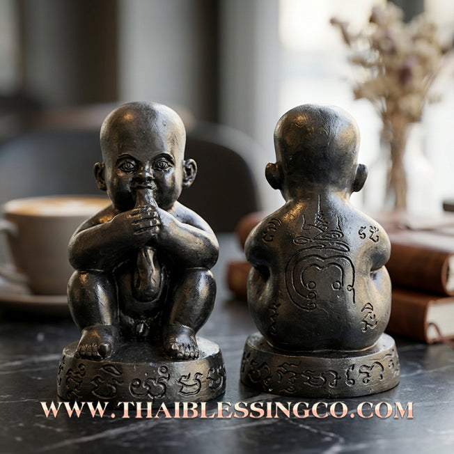 🔥 Sacred "Kuman Dut Rok" (The Child Deity of Perpetual Sustenance) – Altar Statue: Luang Phor Suea, Wat Don Yai Phuean, Sing Buri (2013) – The Infinite Engine for Rapid Wealth, Market Dominance, and Unstoppable Good Fortune!