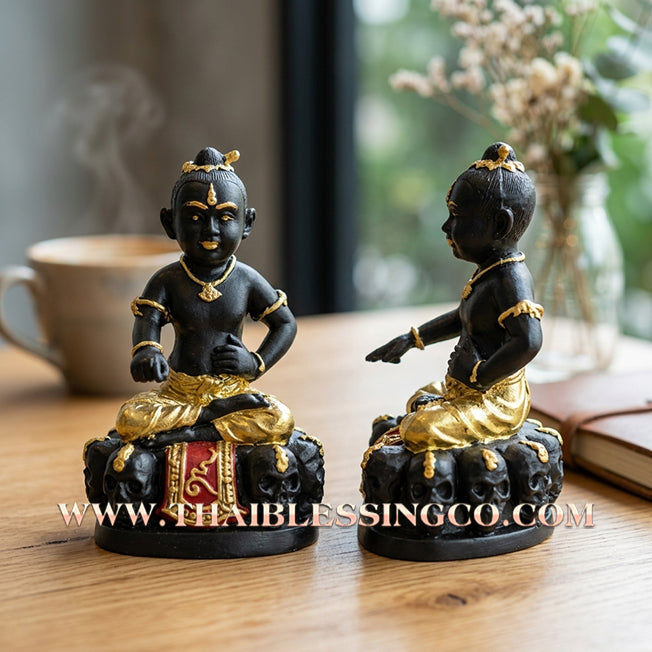👦 Sacred "Kuman Gao Kot" (9 Urns Kumara) – 2nd Edition "Ong Khru" Altar Statue: Ajarn Weerathep Yan Khru Prasit (2022) – The High-Octane Spiritual Engine for Rapid Wealth, Market Command, and Supernatural Trade Mastery!