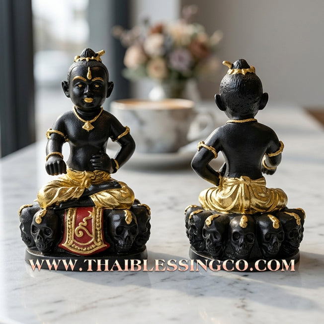 👦 Sacred "Kuman Gao Kot" (9 Urns Kumara) – 2nd Edition "Ong Khru" Altar Statue: Ajarn Weerathep Yan Khru Prasit (2022) – The High-Octane Spiritual Engine for Rapid Wealth, Market Command, and Supernatural Trade Mastery!