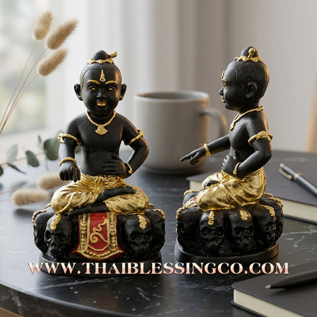 👦 Sacred "Kuman Gao Kot" (9 Urns Kumara) – 2nd Edition "Ong Khru" Altar Statue: Ajarn Weerathep Yan Khru Prasit (2022) – The High-Octane Spiritual Engine for Rapid Wealth, Market Command, and Supernatural Trade Mastery!