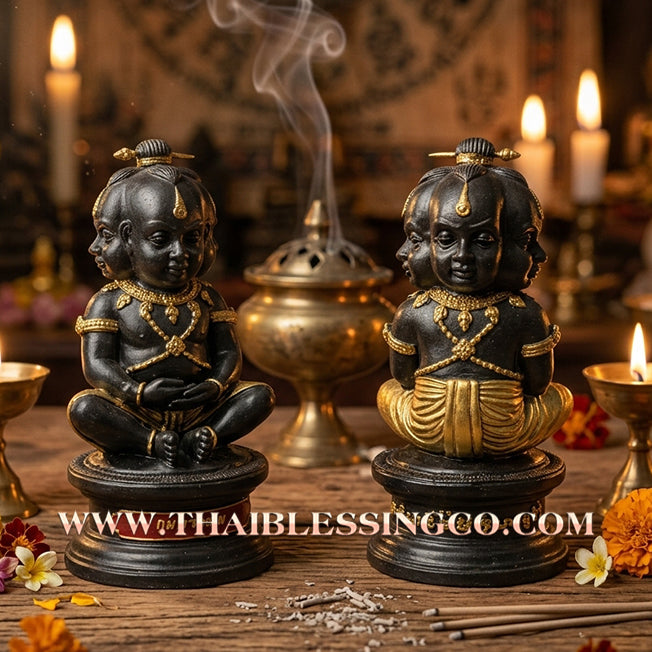 👦 Sacred "Kuman Jatu-Thep" (The Four Celestial Kumaras) – Bucha Statue Edition: Luang Pu Nen Kaeo (2013) – The Ultimate Engine for Wealth Manifestation, Business Guardianship, and Unstoppable Trade!