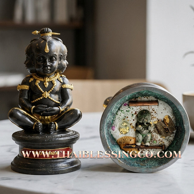 👦 Sacred "Kuman Jatu-Thep" (The Four Celestial Kumaras) – Bucha Statue Edition: Luang Pu Nen Kaeo (2013) – The Ultimate Engine for Wealth Manifestation, Business Guardianship, and Unstoppable Trade!