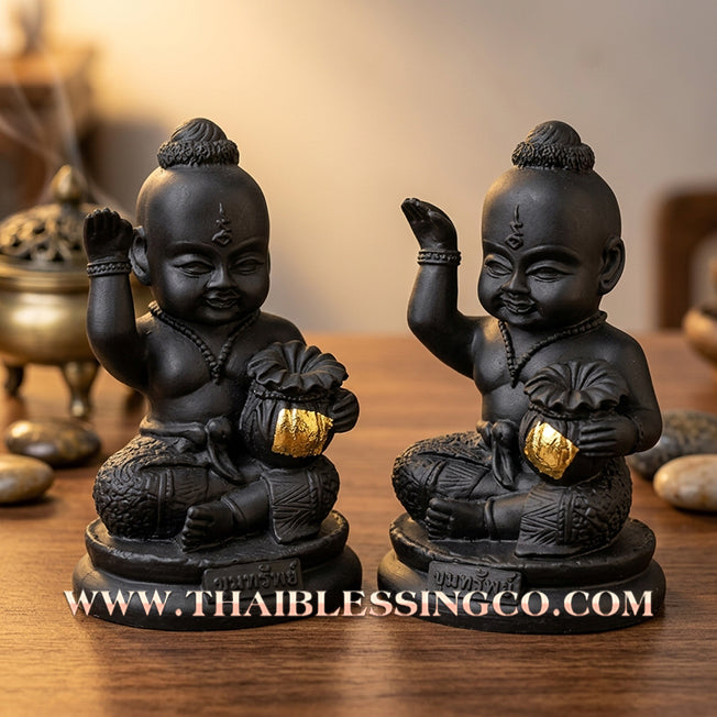 👦 Sacred "Kuman Khum-Sap" (The Treasure Vault Kumara) – Resin Bucha Statue Edition: Luang Ta Liang, Wat Khao Rang (2012) – The Master Key to Unlocking Wealth, Trade Dominance, and Infinite Abundance!