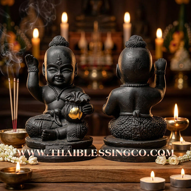 👦 Sacred "Kuman Khum-Sap" (The Treasure Vault Kumara) – Resin Bucha Statue Edition: Luang Ta Liang, Wat Khao Rang (2012) – The Master Key to Unlocking Wealth, Trade Dominance, and Infinite Abundance!