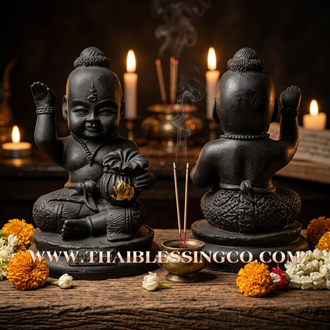 👦 Sacred "Kuman Khum-Sap" (The Treasure Vault Kumara) – Resin Bucha Statue Edition: Luang Ta Liang, Wat Khao Rang (2012) – The Master Key to Unlocking Wealth, Trade Dominance, and Infinite Abundance!