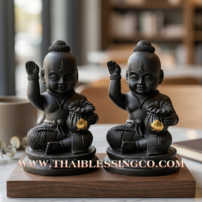 👦 Sacred "Kuman Khum-Sap" (The Treasure Vault Kumara) – Resin Bucha Statue Edition: Luang Ta Liang, Wat Khao Rang (2012) – The Master Key to Unlocking Wealth, Trade Dominance, and Infinite Abundance!