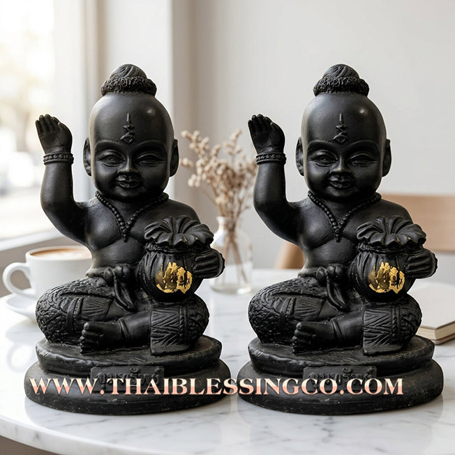 👦 Sacred "Kuman Khum-Sap" (The Treasure Vault Kumara) – Resin Bucha Statue Edition: Luang Ta Liang, Wat Khao Rang (2012) – The Master Key to Unlocking Wealth, Trade Dominance, and Infinite Abundance!