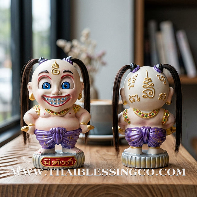 ✨🔥 Sacred "Kuman Mee Tang" (The Wealthy Child) – Hand-Painted Altar Resin Edition: Luang Pu Nen Kaew, Wat Udom Phraison – The Divine Engine for Financial Growth, Irresistible Magnetism, and Unstoppable Life Elevation!