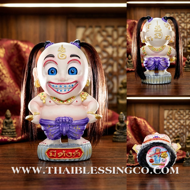 ✨🔥 Sacred "Kuman Mee Tang" (The Wealthy Child) – Hand-Painted Altar Resin Edition: Luang Pu Nen Kaew, Wat Udom Phraison – The Divine Engine for Financial Growth, Irresistible Magnetism, and Unstoppable Life Elevation!