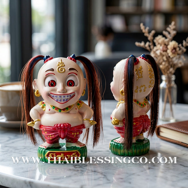 ✨🔥 Sacred "Kuman Mee Tang" (The Wealthy Child) – Hand-Painted Altar Resin Edition: Luang Pu Nen Kaew, Wat Udom Phraison – The Divine Engine for Financial Growth, Irresistible Magnetism, and Unstoppable Life Elevation!