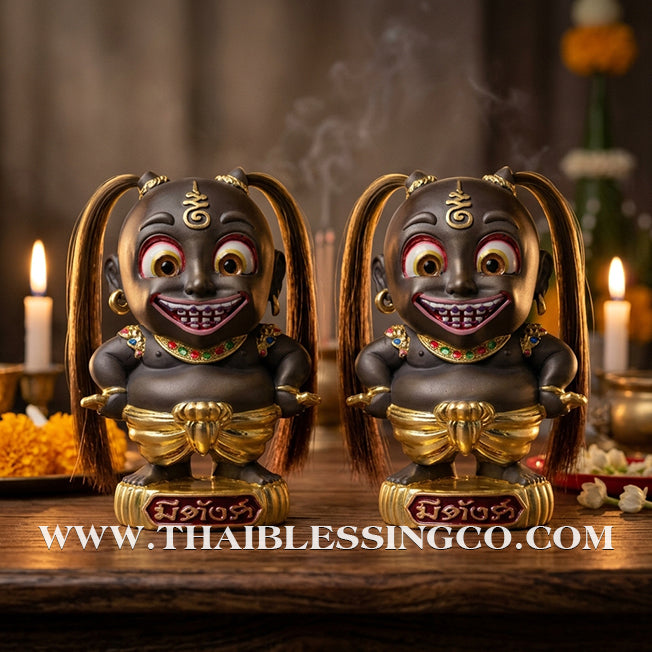 💰 Sacred "Kuman Mee Tang" (The Wealthy Child) – Hand-Painted Bronze Altar Edition: Luang Pu Nen Kaew, Wat Udom Phraison – The Divine Engine for Financial Mastery, Magnetic Charm, and Unstoppable Life Elevation!