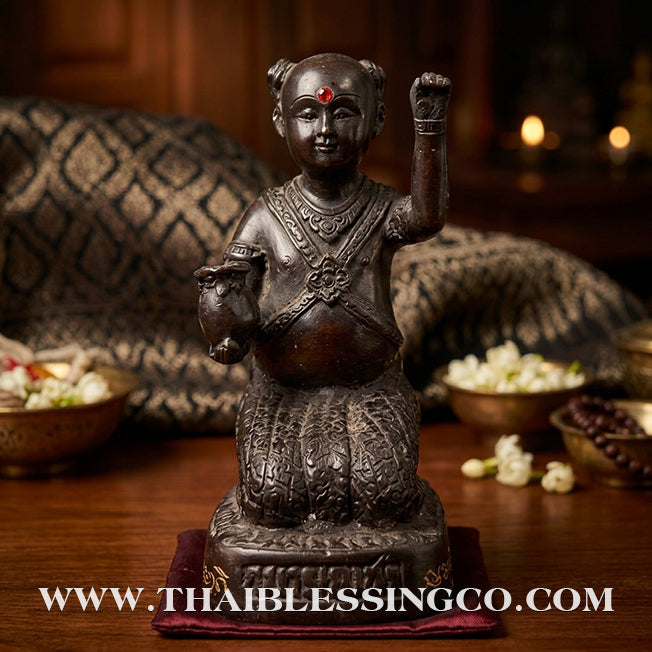 💎 Sacred "Kuman Phet" (Diamond Spirit Child) The Divine Engine for Explosive Wealth, Invincible Protection, and Unstoppable Life Elevation!