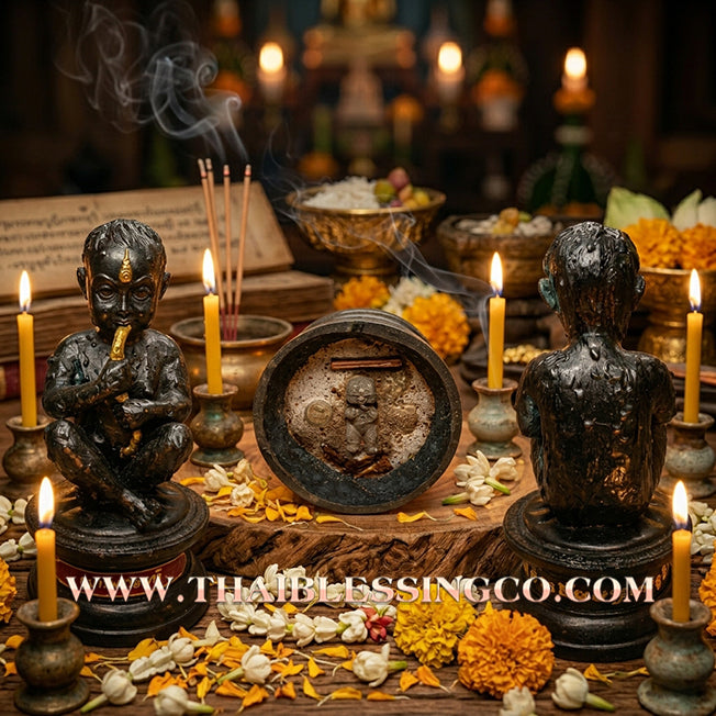 👦 Sacred "Kuman Phrai Kaeo" (The Radiant Gem Kumara) – Bucha Statue Edition: Luang Pu Nen Kaeo (2013) – The Ultimate Engine for Wealth Manifestation, Unstoppable Trade, and Market Dominance!