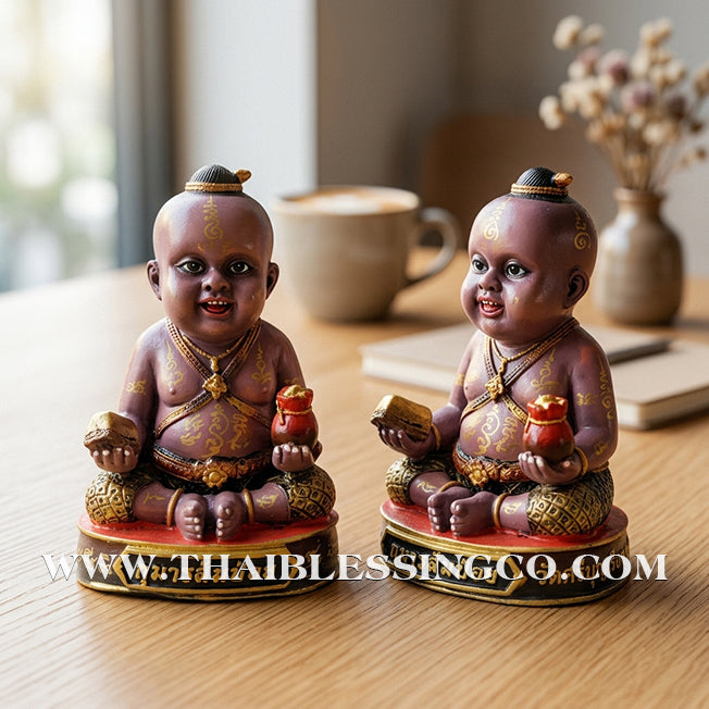 👶 Sacred "Kuman Som Poi" (Spirit Child of Divine Cleansing) – Altar Resin Edition: Som Wang (Fulfillment) Batch – Kruba Nong, Wat Uthai Tharam – The Divine Engine for Rapid Fulfillment, Purified Luck, and Unstoppable Life Elevation!