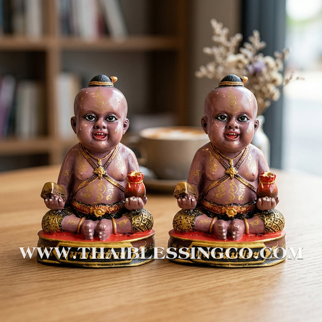 👶 Sacred "Kuman Som Poi" (Spirit Child of Divine Cleansing) – Altar Resin Edition: Som Wang (Fulfillment) Batch – Kruba Nong, Wat Uthai Tharam – The Divine Engine for Rapid Fulfillment, Purified Luck, and Unstoppable Life Elevation!
