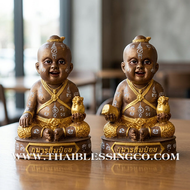 👶 Sacred "Kuman Som Poi" (Spirit Child of Divine Cleansing) – Altar Resin Edition: Som Wang (Fulfillment) Batch – Kruba Nong, Wat Uthai Tharam – The Divine Engine for Rapid Fulfillment, Purified Luck, and Unstoppable Life Elevation!