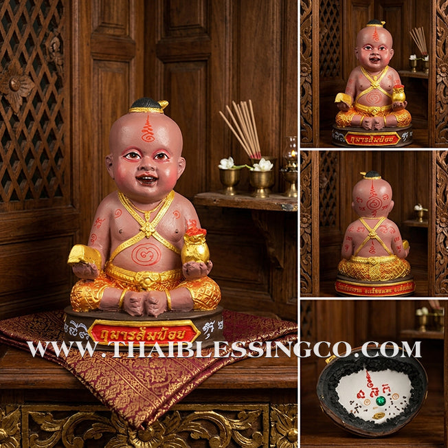 👶 Sacred "Kuman Som Poi" (Spirit Child of Divine Cleansing) – Altar Resin Edition: Som Wang (Fulfillment) Batch – Kruba Nong, Wat Uthai Tharam – The Divine Engine for Rapid Fulfillment, Purified Luck, and Unstoppable Life Elevation!