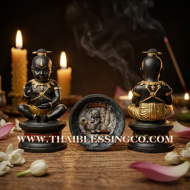 👦 Sacred "Kuman Thep Mongkhon" (The Celestial Auspicious Kumara) – Bucha Statue Edition: Luang Pu Nen Kaeo (2013) – The Divine Engine for Auspicious Wealth, Elite Commerce, and Sovereign Protection!