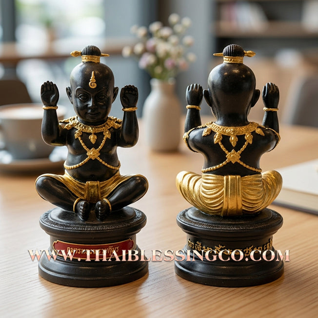 👦 Sacred "Kuman Thep Nopphakhun" (The Nine-Fortune Celestial Kumara) – Bucha Statue Edition: Luang Pu Nen Kaeo (2013) – The Divine Engine for Wealth Manifestation, Unstoppable Trade, and Celestial Guardianship!