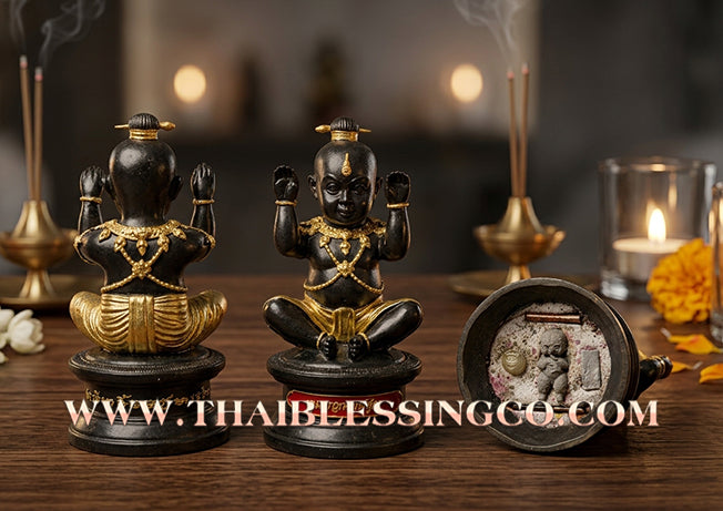 👦 Sacred "Kuman Thep Nopphakhun" (The Nine-Fortune Celestial Kumara) – Bucha Statue Edition: Luang Pu Nen Kaeo (2013) – The Divine Engine for Wealth Manifestation, Unstoppable Trade, and Celestial Guardianship!