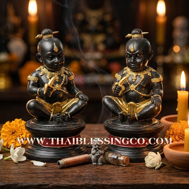 👦 Sacred "Kuman Thep Saeng-Phet" (The Diamond Light Celestial Kumara) – Bucha Statue Edition: Luang Pu Nen Kaeo (2013) – The Divine Engine for Radiant Wealth, Market Dominance, and Unstoppable Trade!