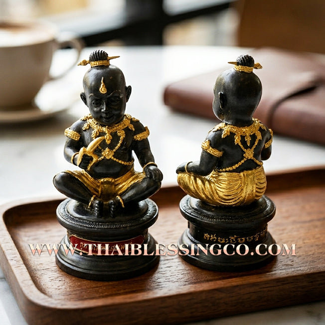 👦 Sacred "Kuman Thep Saeng-Phet" (The Diamond Light Celestial Kumara) – Bucha Statue Edition: Luang Pu Nen Kaeo (2013) – The Divine Engine for Radiant Wealth, Market Dominance, and Unstoppable Trade!