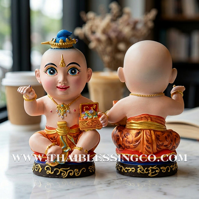 ✨🔥 Sacred "Kuman Thong Nong Ma Ruay" (The Vibrant Wealth-Bringer) – Hand-Painted Bronze Masterpiece: Ajarn Plien Hatyanon (2024) – The Divine Engine for Commercial Dominance, Artistic Allure, and Unstoppable Life Elevation!