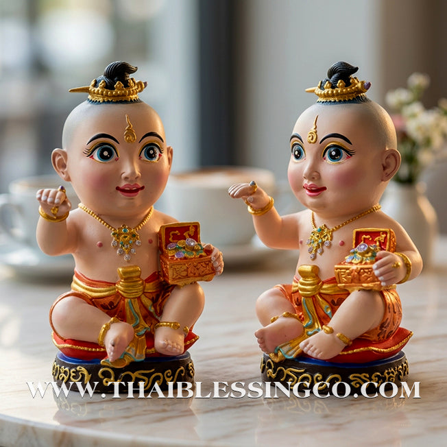 ✨🔥 Sacred "Kuman Thong Nong Ma Ruay" (The Vibrant Wealth-Bringer) – Hand-Painted Bronze Masterpiece: Ajarn Plien Hatyanon (2024) – The Divine Engine for Commercial Dominance, Artistic Allure, and Unstoppable Life Elevation!