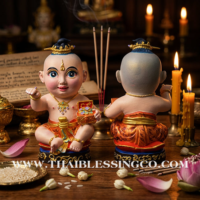 ✨🔥 Sacred "Kuman Thong Nong Ma Ruay" (The Vibrant Wealth-Bringer) – Hand-Painted Bronze Masterpiece: Ajarn Plien Hatyanon (2024) – The Divine Engine for Commercial Dominance, Artistic Allure, and Unstoppable Life Elevation!