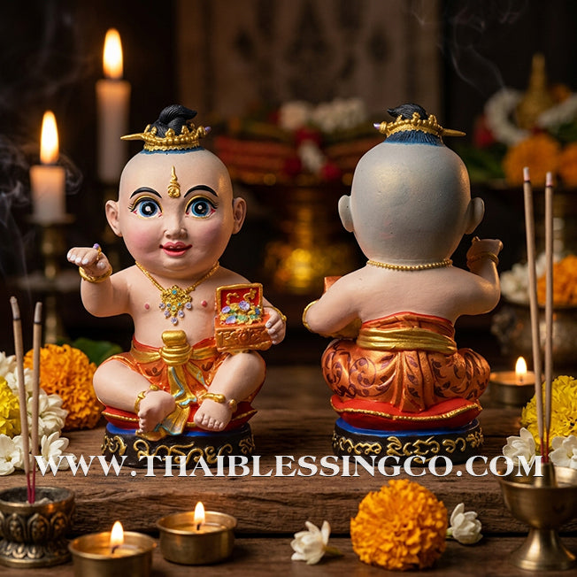✨🔥 Sacred "Kuman Thong Nong Ma Ruay" (The Vibrant Wealth-Bringer) – Hand-Painted Bronze Masterpiece: Ajarn Plien Hatyanon (2024) – The Divine Engine for Commercial Dominance, Artistic Allure, and Unstoppable Life Elevation!