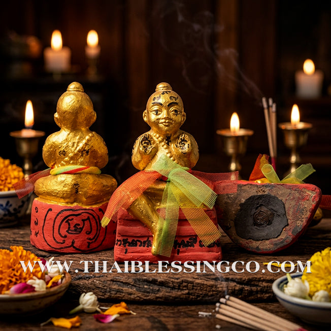 ✨🔥 Sacred "Kuman Thong Phet Prai Thong" (Golden Diamond Spirit) – 2012 Vintage Masterpiece: Luang Pu Chuan, Wat Khao Kaeo – The Divine Engine for Explosive Wealth, Commercial Mastery, and Absolute Life Elevation!