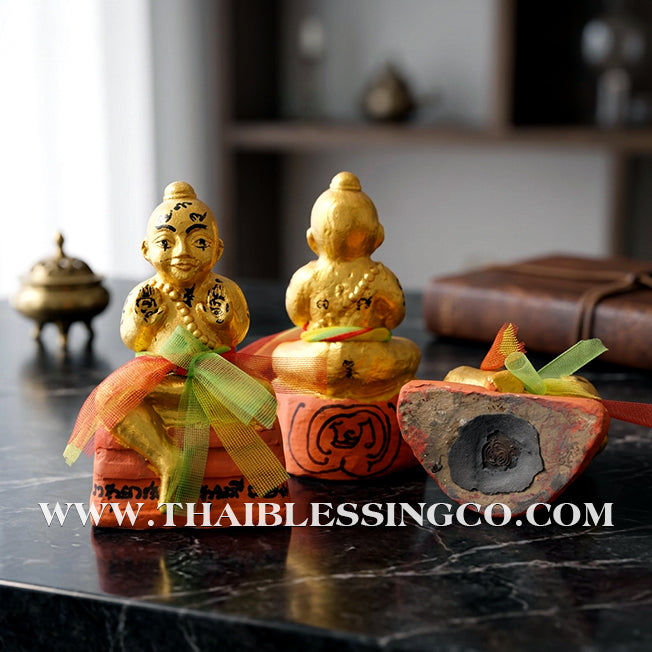 ✨🔥 Sacred "Kuman Thong Phet Prai Thong" (Golden Diamond Spirit) – 2012 Vintage Masterpiece: Luang Pu Chuan, Wat Khao Kaeo – The Divine Engine for Explosive Wealth, Commercial Mastery, and Absolute Life Elevation!