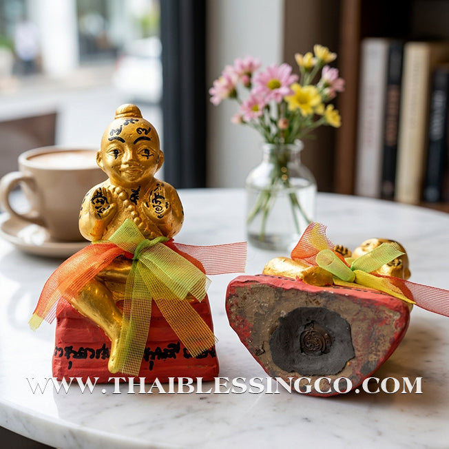 ✨🔥 Sacred "Kuman Thong Phet Prai Thong" (Golden Diamond Spirit) – 2012 Vintage Masterpiece: Luang Pu Chuan, Wat Khao Kaeo – The Divine Engine for Explosive Wealth, Commercial Mastery, and Absolute Life Elevation!