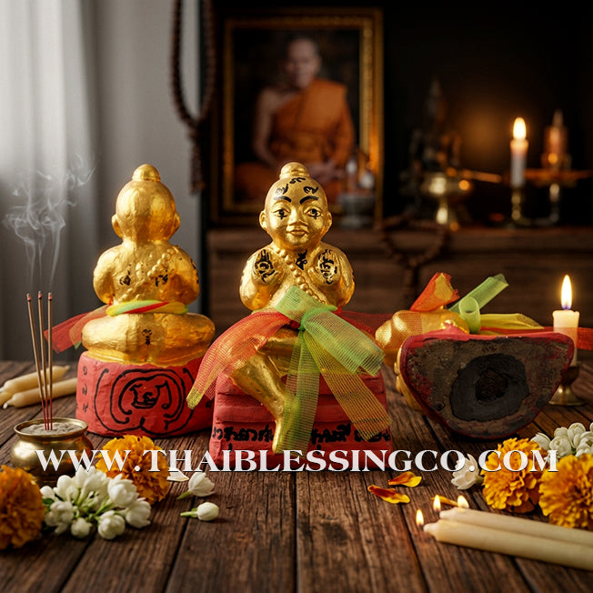 ✨🔥 Sacred "Kuman Thong Phet Prai Thong" (Golden Diamond Spirit) – 2012 Vintage Masterpiece: Luang Pu Chuan, Wat Khao Kaeo – The Divine Engine for Explosive Wealth, Commercial Mastery, and Absolute Life Elevation!