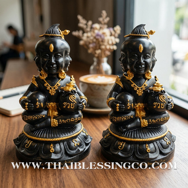 👁️ Sacred "Kuman Thong Si Na Kao Ta" (4 Faces & 9 Eyes) – Grand Altar Edition: Arjan Subin Na Na Thong – The Divine Engine for Omni-Directional Wealth, Sovereign Luck, and Unstoppable Life Elevation!