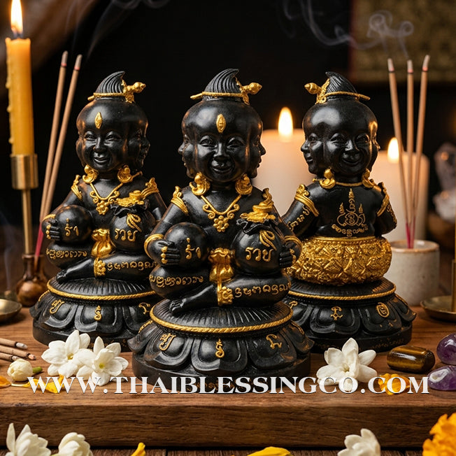 👁️ Sacred "Kuman Thong Si Na Kao Ta" (4 Faces & 9 Eyes) – Grand Altar Edition: Arjan Subin Na Na Thong – The Divine Engine for Omni-Directional Wealth, Sovereign Luck, and Unstoppable Life Elevation!