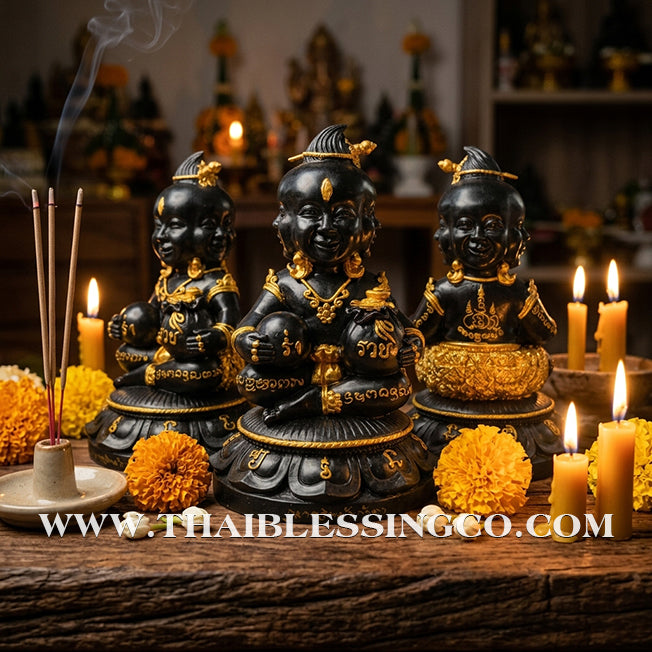 👁️ Sacred "Kuman Thong Si Na Kao Ta" (4 Faces & 9 Eyes) – Grand Altar Edition: Arjan Subin Na Na Thong – The Divine Engine for Omni-Directional Wealth, Sovereign Luck, and Unstoppable Life Elevation!
